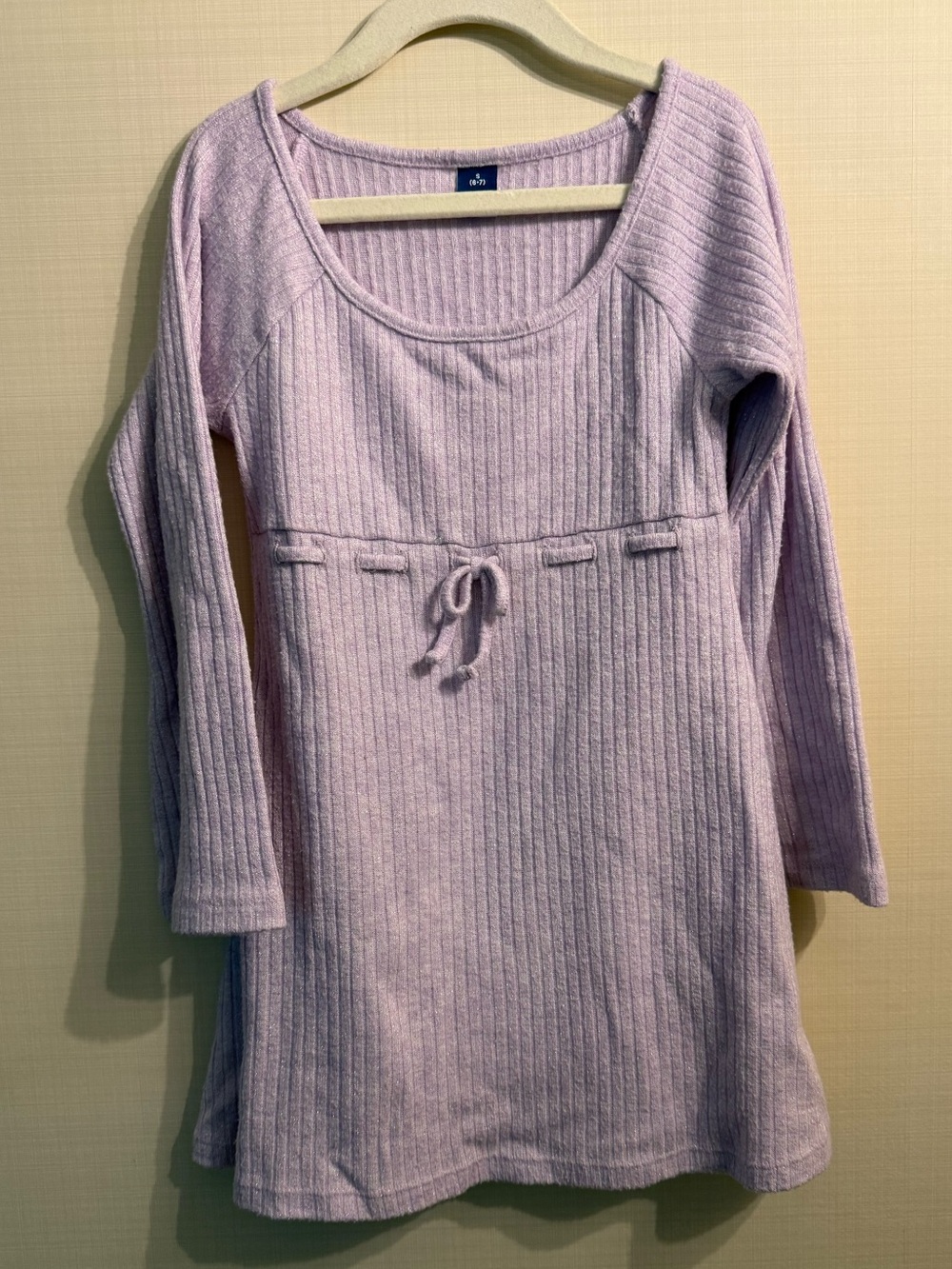 Old Navy Girls Lavender Ribbed Sweater dress - size small
